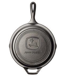 10.25 Inch Seasoned Cast Iron Skillet. John Deere Logo