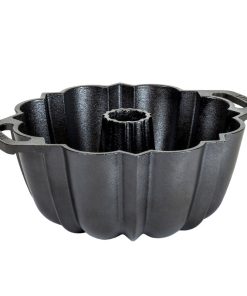Seasoned Cast Iron Fluted Cake Pan